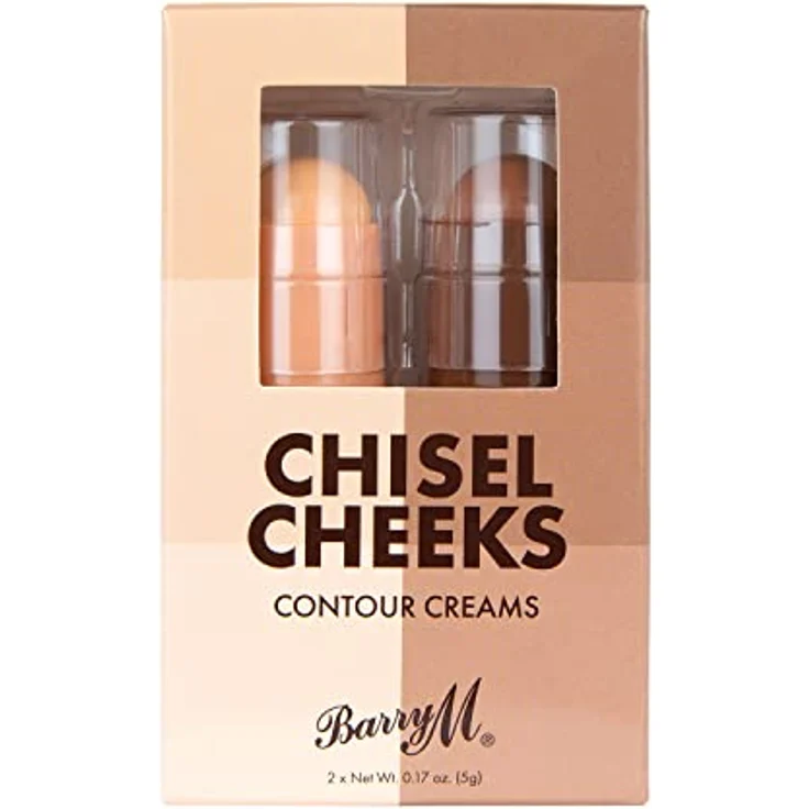 Barry M Chisel Cheeks, cremiger Bronzer & Highlighter Duo Stick, 2x5 g, vegan – Bild 1