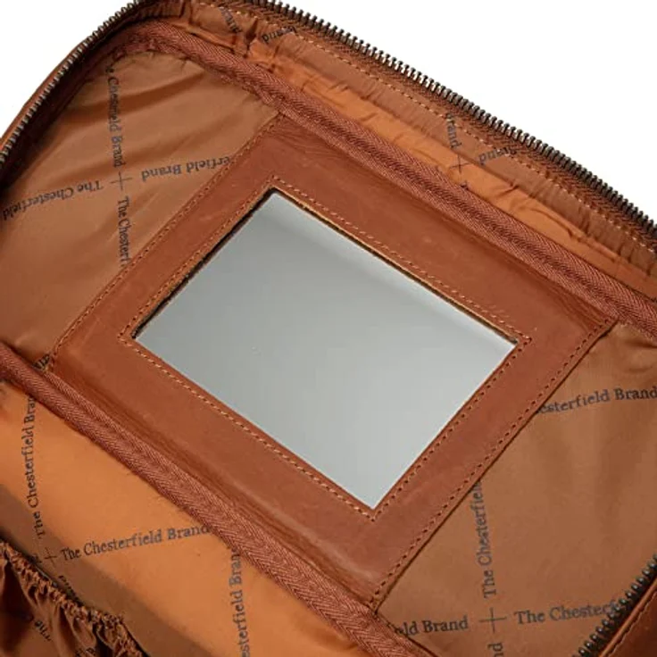The Chesterfield Brand Limone - Kulturbeutel 29 cm Cognac, standfähig mit toller Öffnung – Bild 3