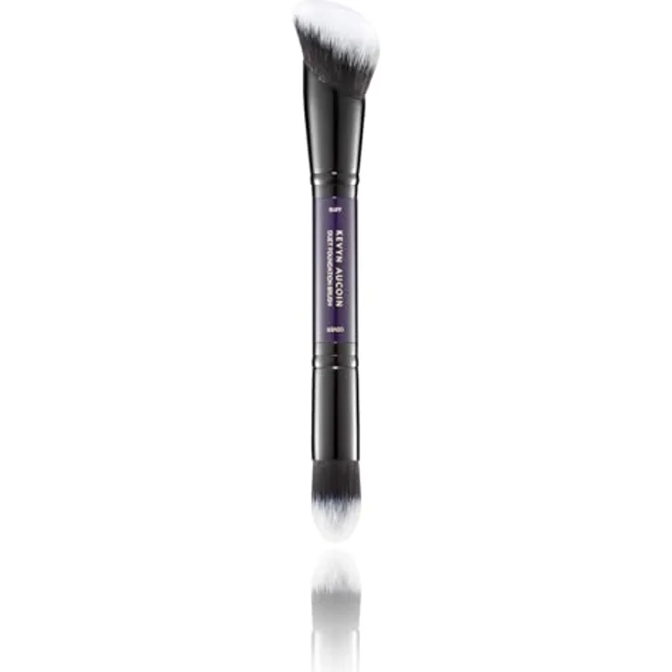 Kevyn Aucoin Women's The Duet Foundation-Pinsel, 1 Stück - Doppelendiges Design, präzise Grundierung und schonendes Verblenden, softes Kunsthaar