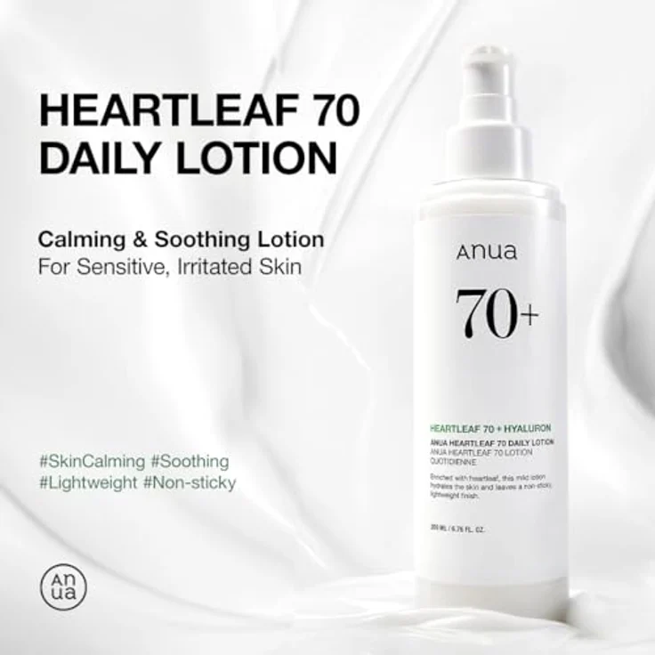 ANUA Heartleaf Daily Lotion, Gesichtsfeuchtigkeitscreme für empfindliche Haut, leichte, koreanische Hautpflege (200 ml, 6,76 fl.oz.) – Bild 2