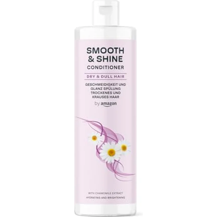 by Amazon Geschmeidiger und Glänzender Conditioner, 2 x 300 ml, feuchtigkeitsspendend für trockenes Haar, vegane Rezeptur, dermatologisch – Bild 2