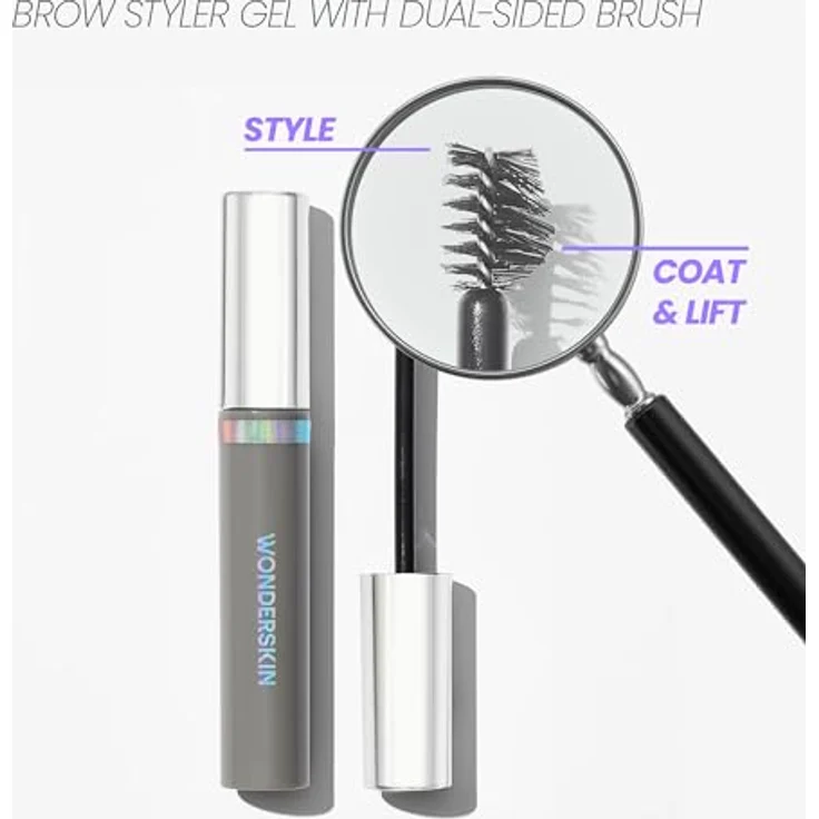 WONDERSKIN Brow Styler Augenbrauengel und Augenbrauen-Mascara, 4,65 ml, mit praktischem Pinsel für fixierte Augenbrauen – Bild 3