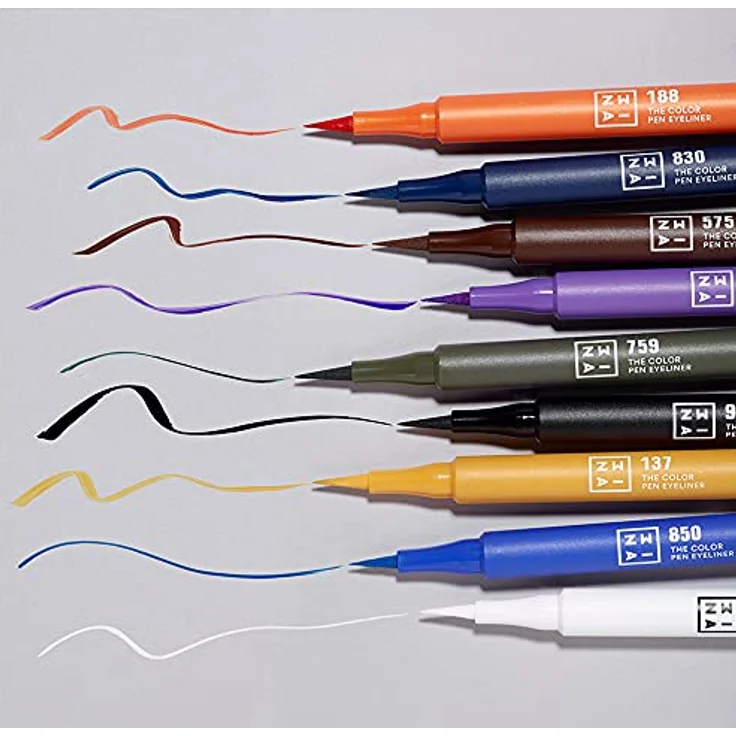3INA The Color Pen Eyeliner, Filzstift-Eyeliner in Weiß, 1 ml mit präziser Linie und intensiver Farbgebung – Bild 5