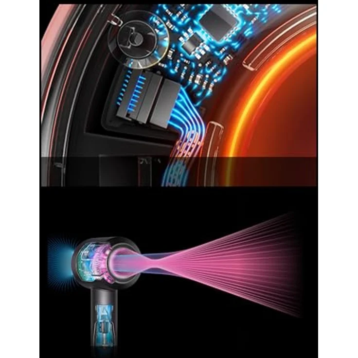 Dyson Supersonic Nural™ Haartrockner, Amber Silk, mit Air Multiplier™ Technologie und intelligenten Aufsätzen für haarschonendes Trocknen – Bild 4