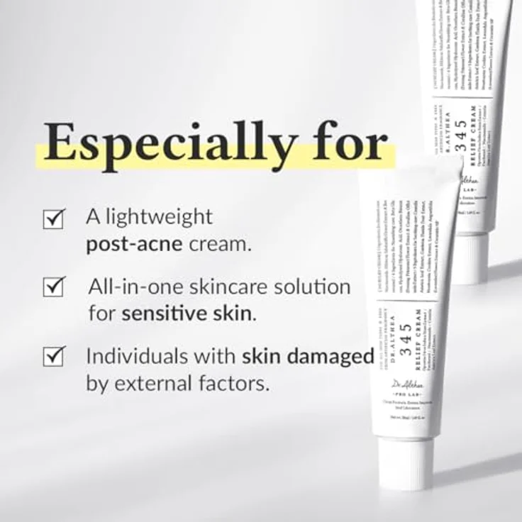 Dr. Althea 345 Relief Cream, Feuchtigkeits-Gel-Creme mit Niacinamid und Panthenol für empfindliche Haut, 50 ml – Bild 5