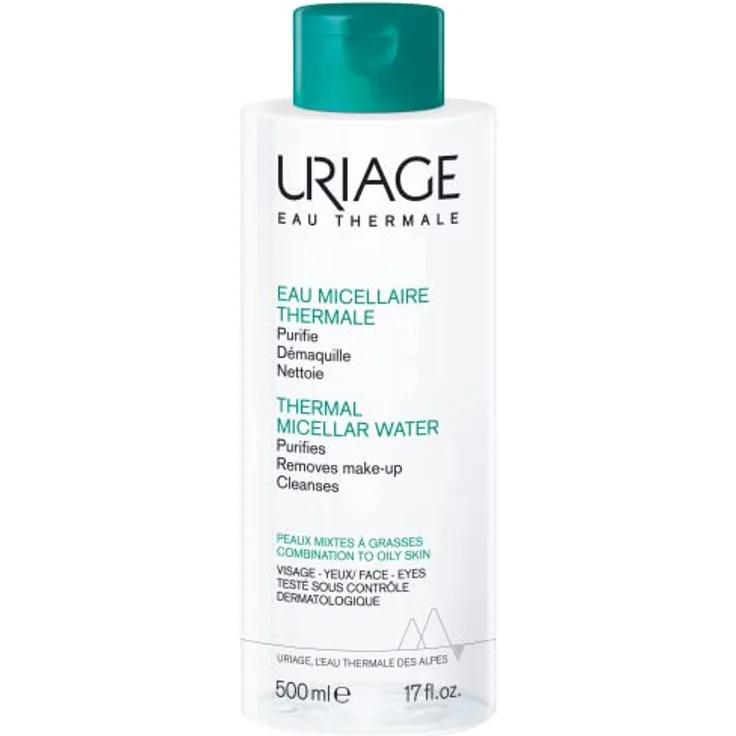 Uriage Agua Micelar Termal P.Mixta 500Ml, Feuchtigkeitsspendendes und pflegendes Duschgel sensitiv
