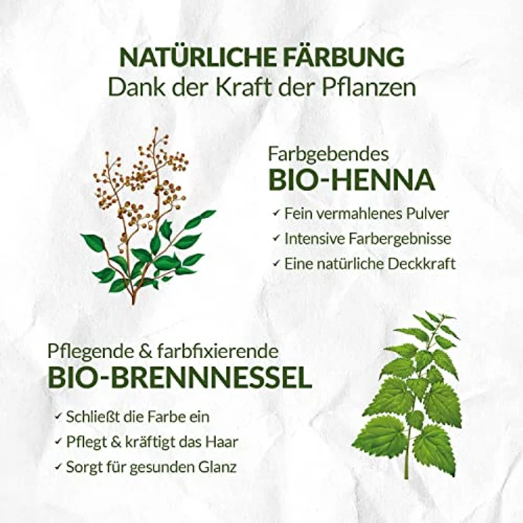 LOGONA Naturkosmetik Pflegende pflanzliche Haarfarbe, Veganes Haarfarbe-Pulver mit Bio-Henna für intensive Farbe und Glanz, Pflanzenhaarfarbe in Schokobraun (Braun), 1 x 100g – Bild 3
