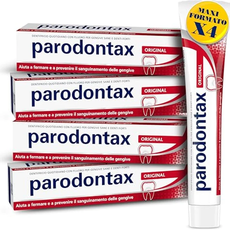 Parodontax Original Zahnpasta für gesundes Zahnfleisch und starke Zähne, täglicher Gebrauch, frischer Atem, verbesserter Geschmack, 4 x 75 ml – Bild 2