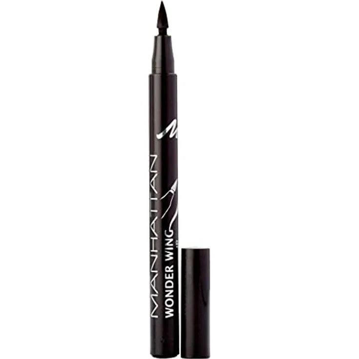 Manhattan Wonder Wing Eyeliner & Stamp, Schwarzer Stempel Eyeliner für einen Idealen symmetrischen Lidstrich, Farbe Black 001, 1 x 1.6ml
