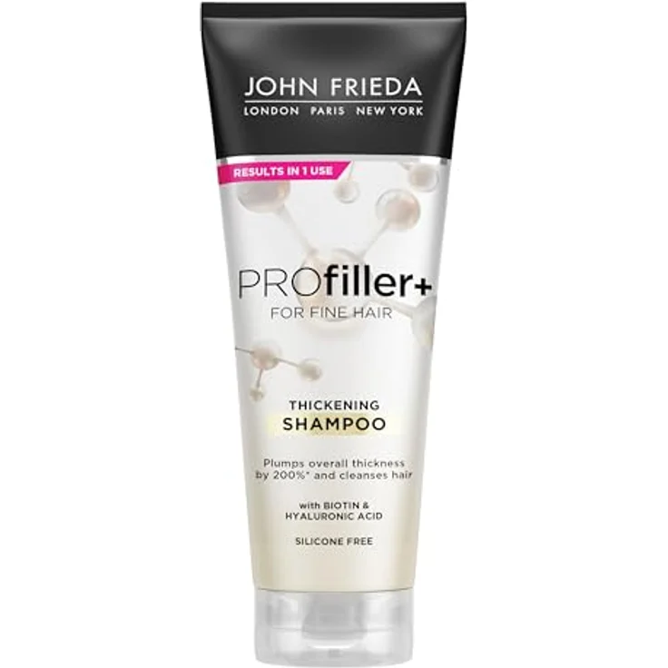John Frieda PROfiller+ Thickening Shampoo 250 ML - Mit Biotin und Hyaluronsäure, stärkt das Haar und verleiht mehr Volumen – Bild 1