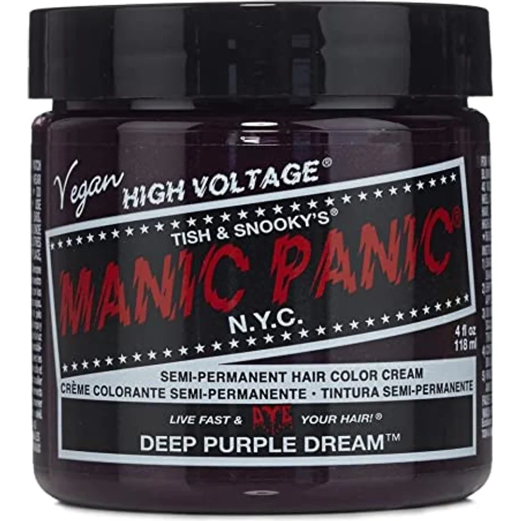 Manic Panic Deep Purple Dream, Veganes Semi-Permanent Haarfärbemittel, 2 x 118ml, PPD- und Ammoniak-frei – Bild 1