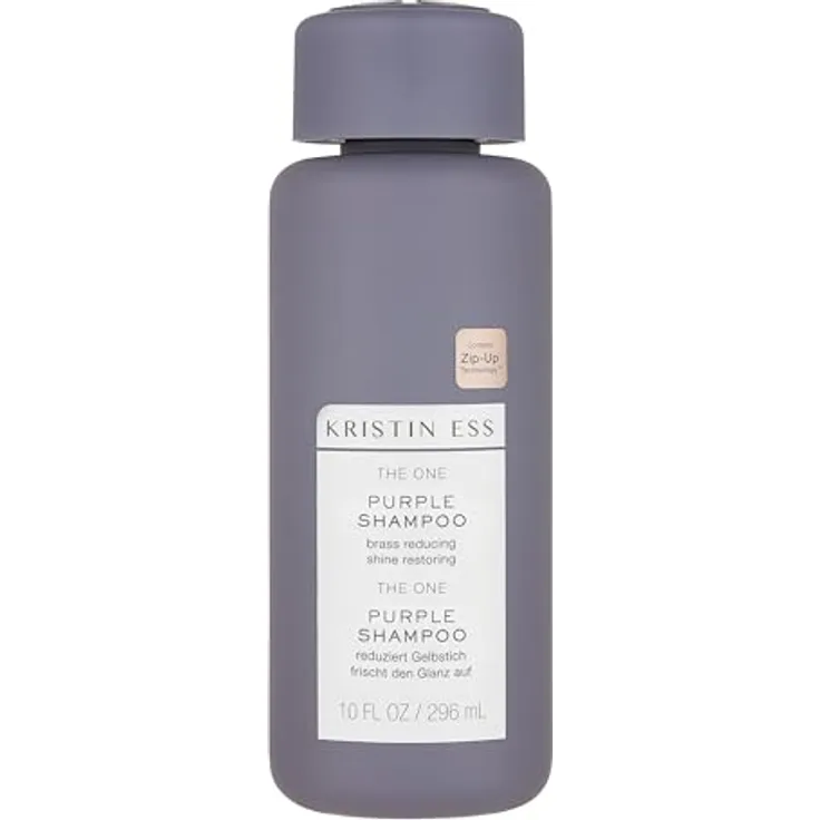 Kristin Ess | Shampoo The One Purple | Hochwertige Haarpflege mit ultra-violetten Farbpigmenten | Für blondes & brünettes Haar, entfernt Gelb- & Rotstich | Ohne Sulfate, Parabene & Silikone | 296 ml