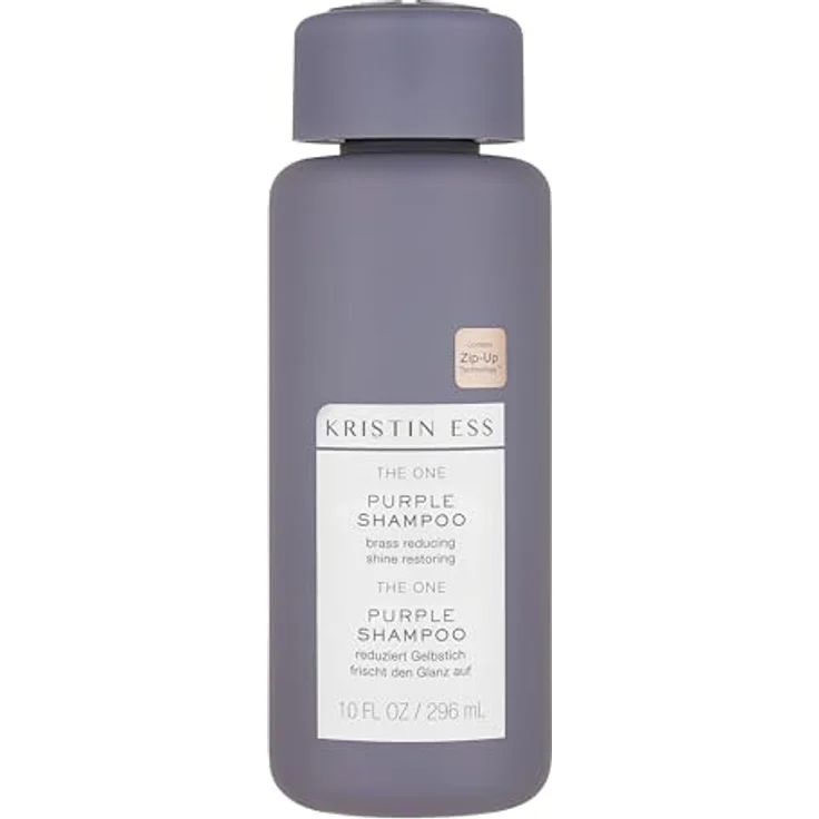 Kristin Ess | Shampoo The One Purple | Hochwertige Haarpflege mit ultra-violetten Farbpigmenten | Für blondes & brünettes Haar, entfernt Gelb- & Rotstich | Ohne Sulfate, Parabene & Silikone | 296 ml – Bild 1