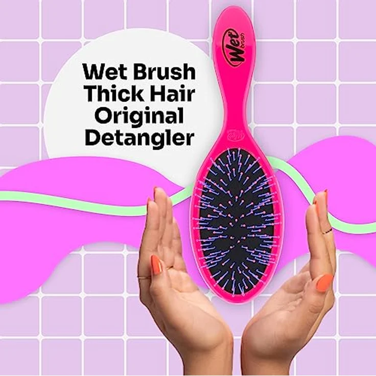 Wet Brush Detangler for Thick hair Pink Haarbürste für die leichte Kämmbarkeit des Haares Pink 1 St. – Bild 2