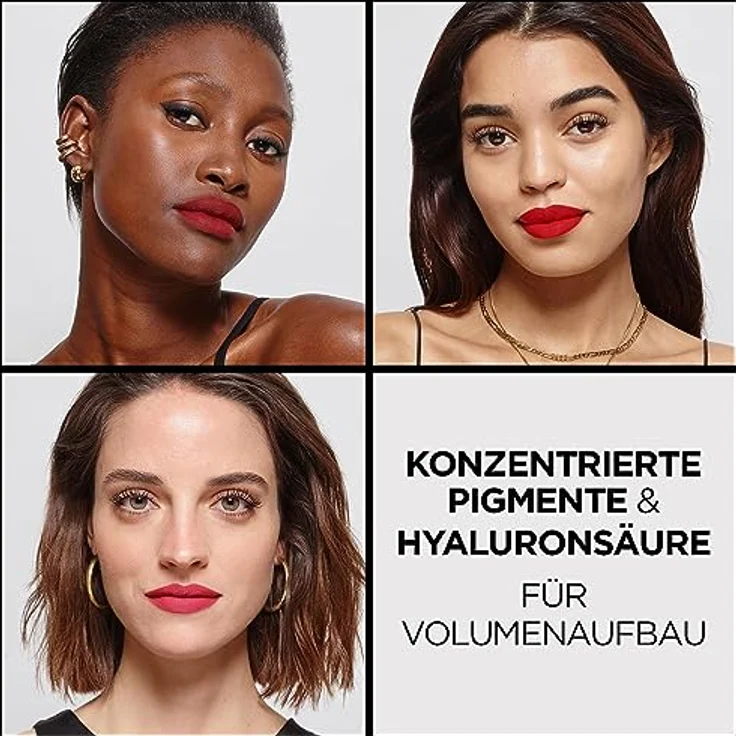 L'Oréal Paris Lippenstift für ein pudrig mattes Finish und 16 Stunden Halt, Color Riche Intense Volume Matte 300 Le Rouge Confident, 1,8g – Bild 5