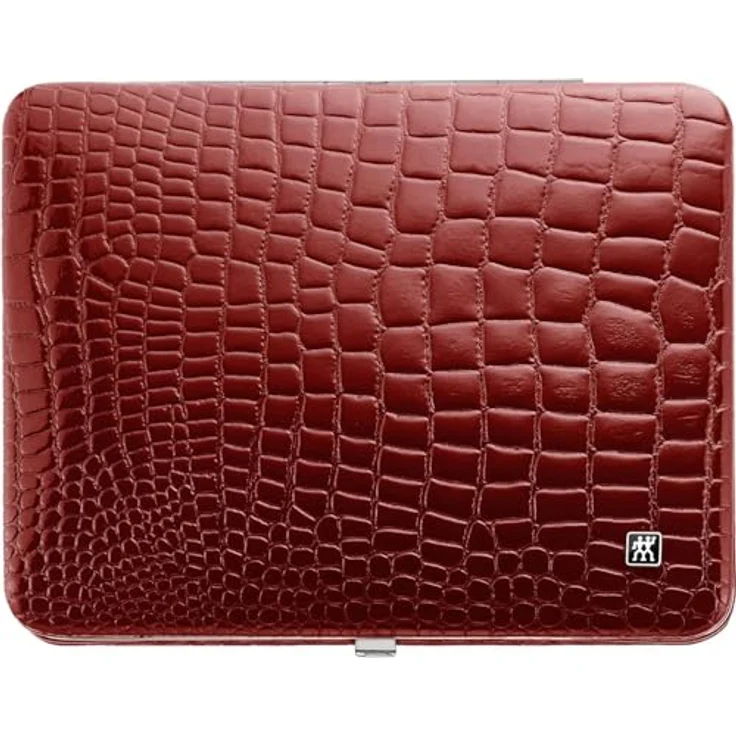 ZWILLING Maniküre Set Pediküre Kit, Nagelpflege Komplettset, Rindleder, Kroko Edition, 10-teilig, Rot – Bild 2