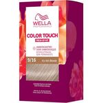 Wella Professionals Color Touch demi-permanente Haarfarbe ohne Ammoniak – Haarfärbemittel zur Farbauffrischung und Grauhaar-Abdeckung – Ansatz-Kit inkl. Haarmaske – 9/16 Icy Ash Blonde (130 ml)