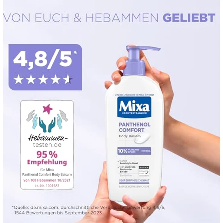Mixa Pflege Panthenol Comfort Body Balsam Bodylotion 250 ml – Bild 6