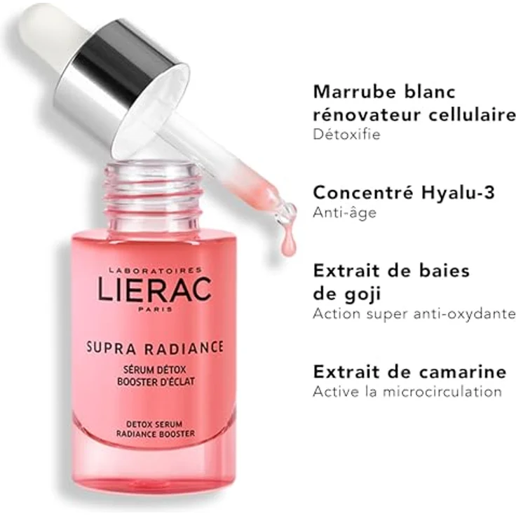 Lierac Supra Radiance Serum 30 ml, für alle Hauttypen geeignet, pflegende Wirkung – Bild 3