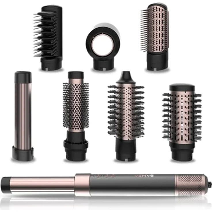 Cecotec CeramicCare AirGlam Black, Multifunktions-Haartrockner und Styler mit 1400W, Coanda-Technologie, 3 Geschwindigkeiten, 3 Temperaturen, 110.000 U/min und 8 Keramikkopfaufsätzen – Bild 1