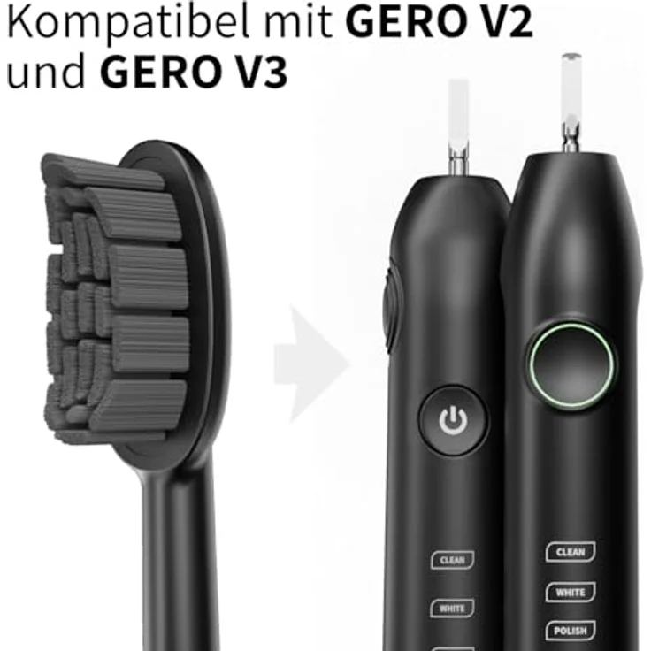 Zahnheld Gero Bürstenköpfe Soft, Weich elektrische Schall Zahnbürste schwarz 3 Stück – Bild 9
