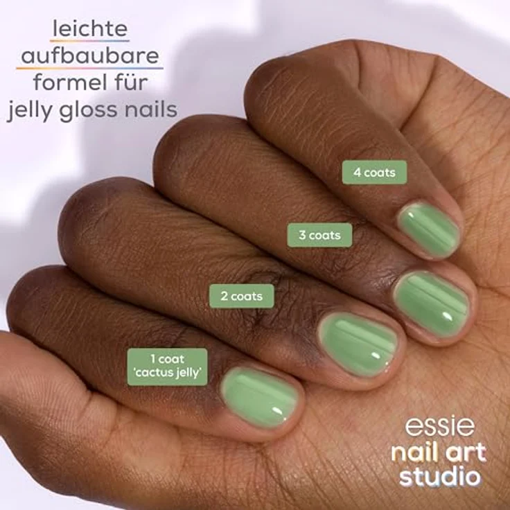 essie Nagellack ̶ Nr. 110 cactus jelly, Nagellackfarbe in Hellgrün, essie jelly gloss Kollektion, 13,5 ml – Bild 5