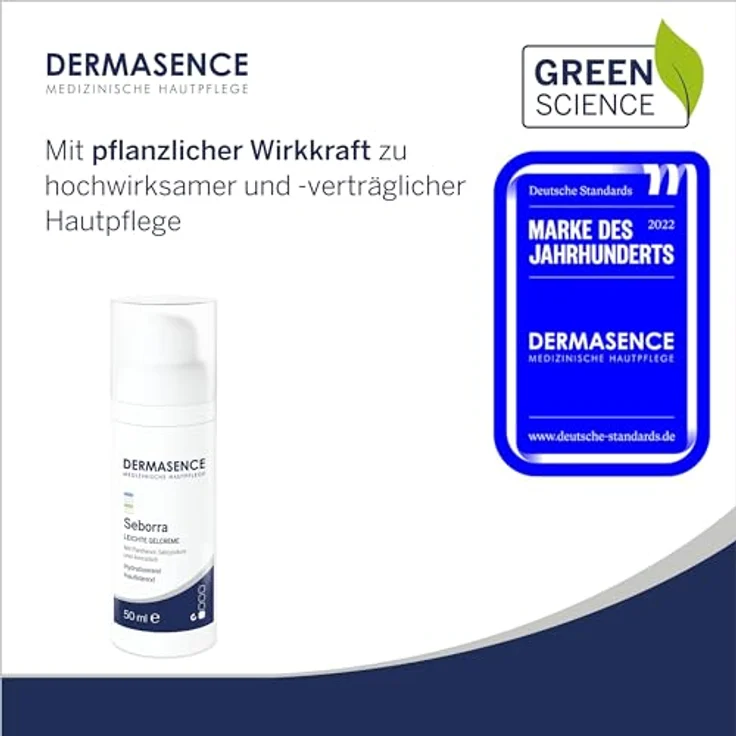 DERMASENCE Seborra Leichte Gelcreme, 50 ml - Feuchtigkeitsspendende Hautpflege für fettige oder Mischhaut - ideal als Make-up-Grundlage - mit Avocadoöl – Bild 2