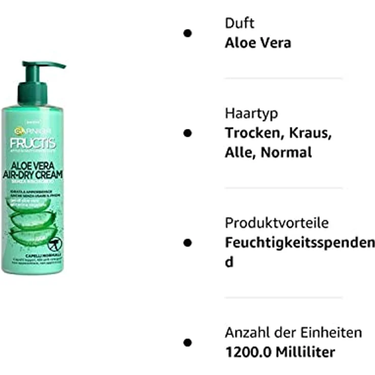 Garnier Fructis Aloe Hydra Bomb Spülmittel für normales, hydratisiertes und leichtes Haar, 3 x 400 ml – Bild 2