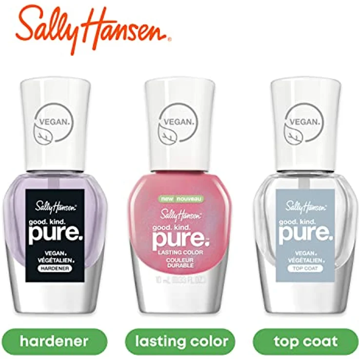 Sally Hansen Good.Kind.Pure. Nagellack, Top Coat, 10 ml - Natürliche Unterstützung für Ihre Ernährung, Energiebooster im Alltag, Verantwortungsvolle Inhaltsstoffe – Bild 4