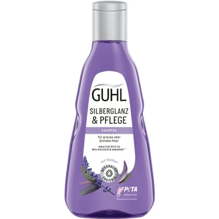 Guhl Silberglanz & Pflege Shampoo - Inhalt: 250 ml - Anti-Gelbstich und Pflege für graues und blondes Haar