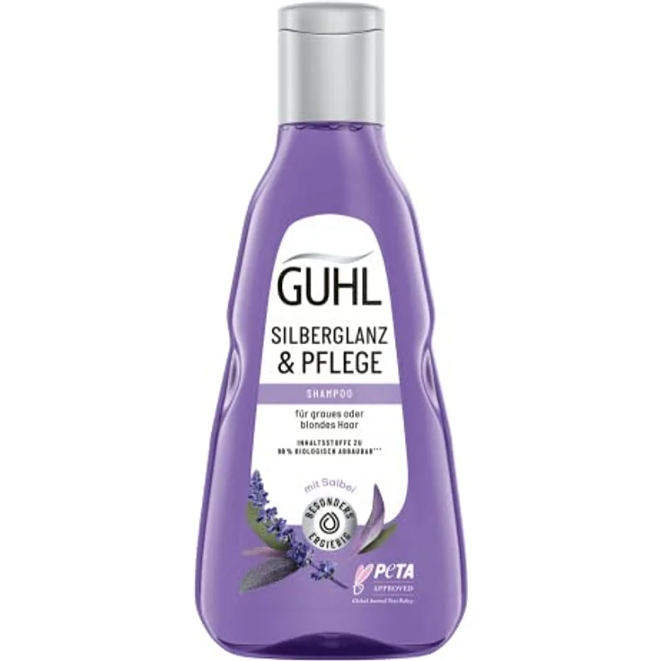 Guhl Silberglanz & Pflege Shampoo - Inhalt: 250 ml - Anti-Gelbstich und Pflege für graues und blondes Haar – Bild 1
