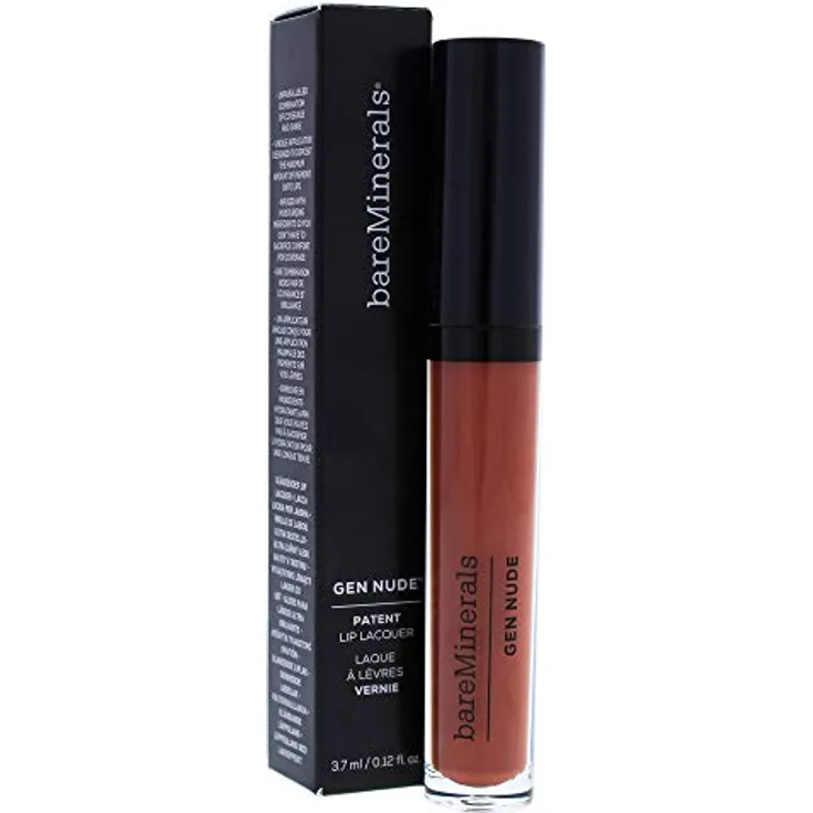bareMinerals Gen Nude Patent Lip Laquer Liquid Lipstick, Hype, 3.7 ml - Glänzender Lippenstift