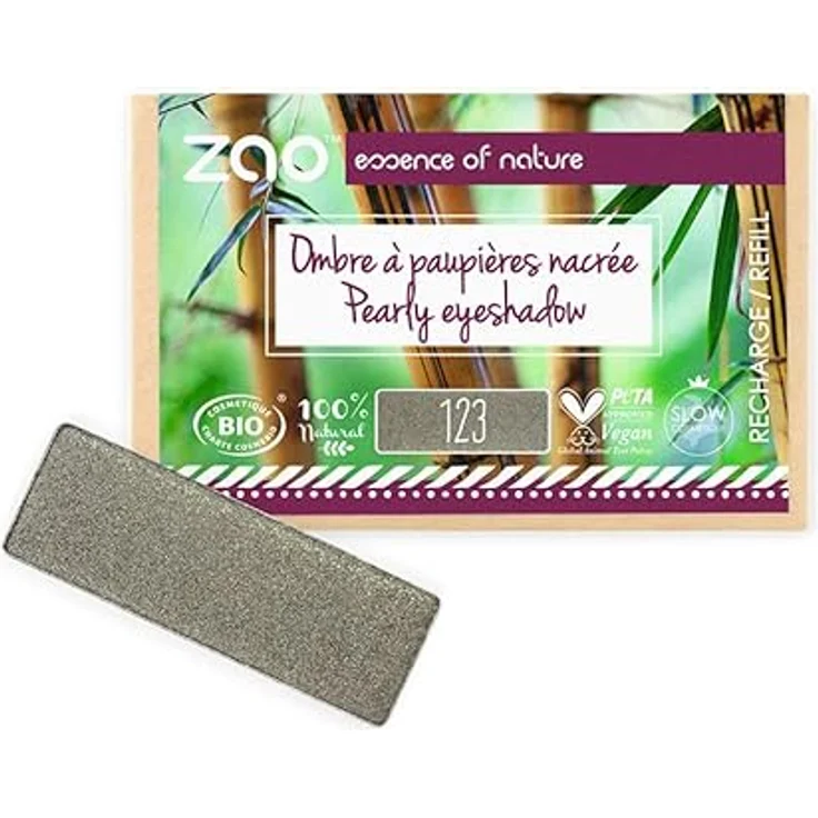 Zao Pearly Eyeshadow Refill, Lidschatten Nachfüllpackung 1,3 g in Nude-Tönen, biologisch und vegan – Bild 1