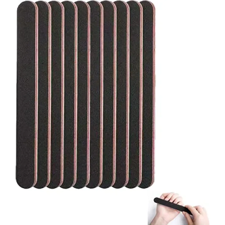 FYACCD 10 Stück Doppelseitige Nagelfeilen 100/180 für Nagelpflege & Styling, Professionelles Nagelset für Maniküre und Pediküre