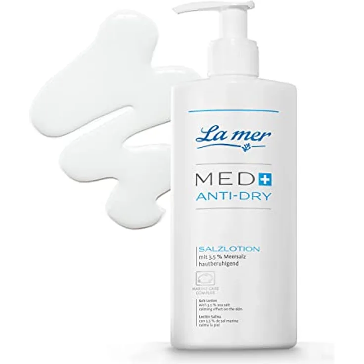 La mer MED+ Anti-Dry Salzlotion - Hautberuhigende Körperlotion für sehr trockene Haut - Mindert Rötungen und Juckreiz - Pflege bei Psoriasis oder Neurodermitis - Hilft bei schuppiger Haut - 200 ml