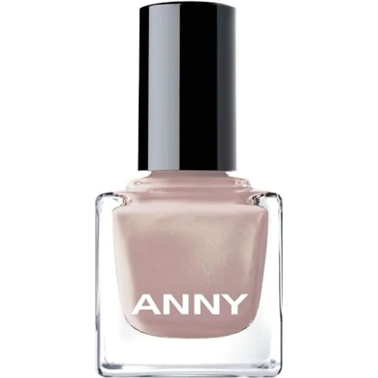 ANNY Nail Polish – Farb-Nagellack, splitterresistent, schnelltrocknend, langanhaltender Glanz, Farbe: always shine twice - Schimmerndes Nude, 15 ml