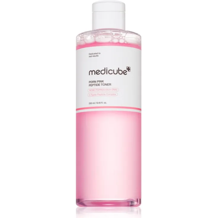 Medicube PDRN Pink Cica Soothing Toner, aufhellendes Gesichtstonikum zur Festigung der Haut, 250 ml