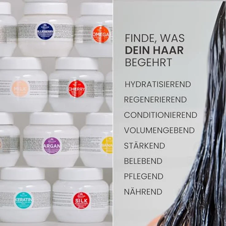 Kallos KJMN Professional Keratin Maske, Haarmaske mit intensiver Pflege, 500 ml – Bild 8