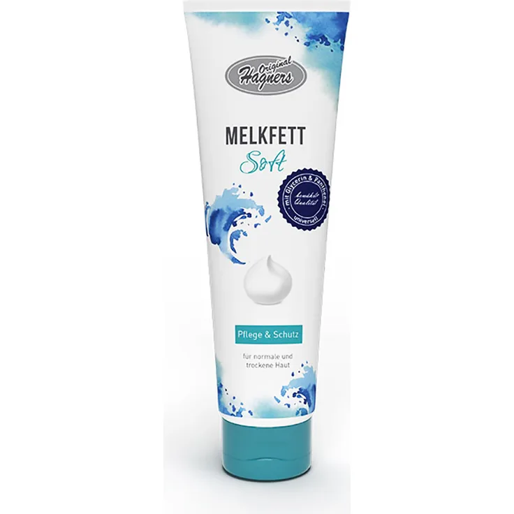 Original Hagners Melkfett Soft, Feuchtigkeitscreme für normale und trockene Haut, 150 ml, vegan und umweltfreundlich