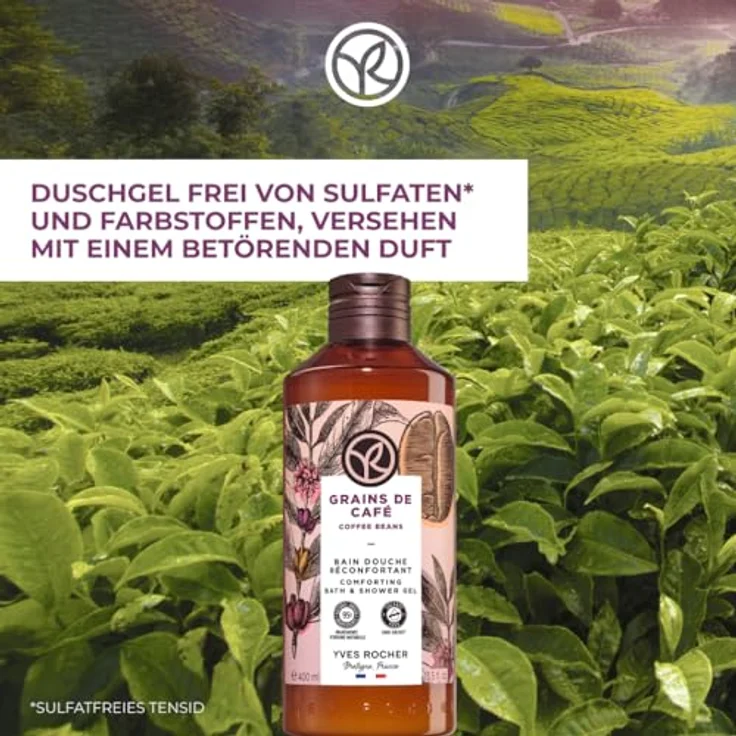 Yves Rocher Bain de Nature, pflegendes Duschgel mit Kaffee-Bohnen-Extrakt, 400 ml, vegan und feuchtigkeitsspendend – Bild 2