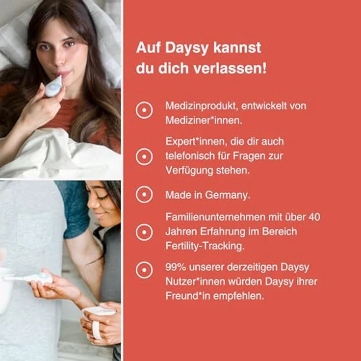 Daysy Zykluscomputer, hormonfrei & über 99% genau, NFP - Fruchtbarkeitstracker zur Zyklusbeobachtung - Preisvergleich – Bild 5