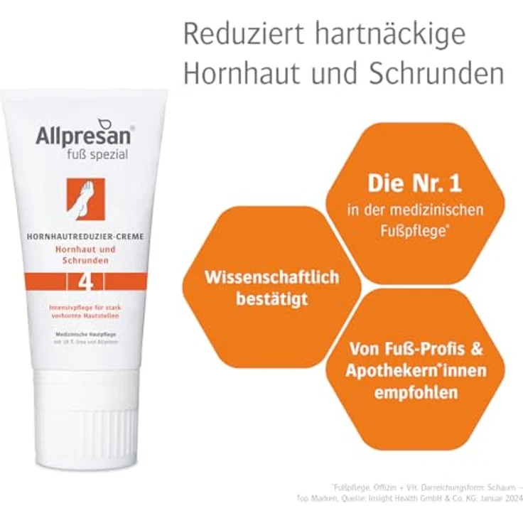 Allpresan - Hornhaut-Reduzier-Creme 4 Hornhaut und Schrunden - 40 ml – Bild 3