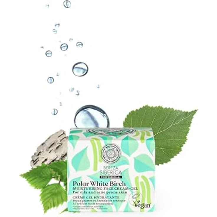 Natura Siberica Polar White Birch, Feuchtigkeitsgel für das Gesicht mit Hyaluronsäure und Vitamin B5, 50 ml, vegan & tierversuchsfrei – Bild 2