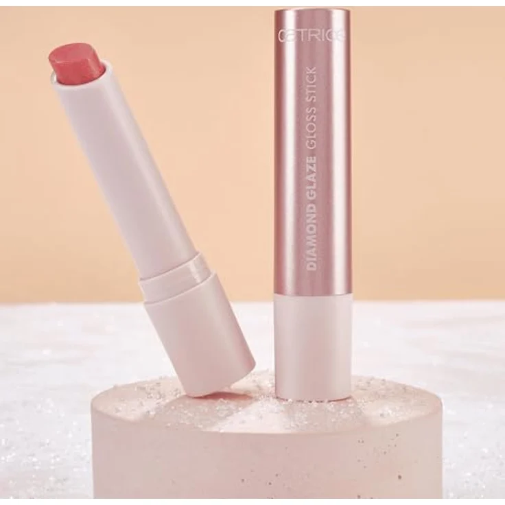 Catrice Diamond Glaze Gloss Stick, Lippenstift mit Korallton und goldenem Schimmer, 1,6 g – Bild 8