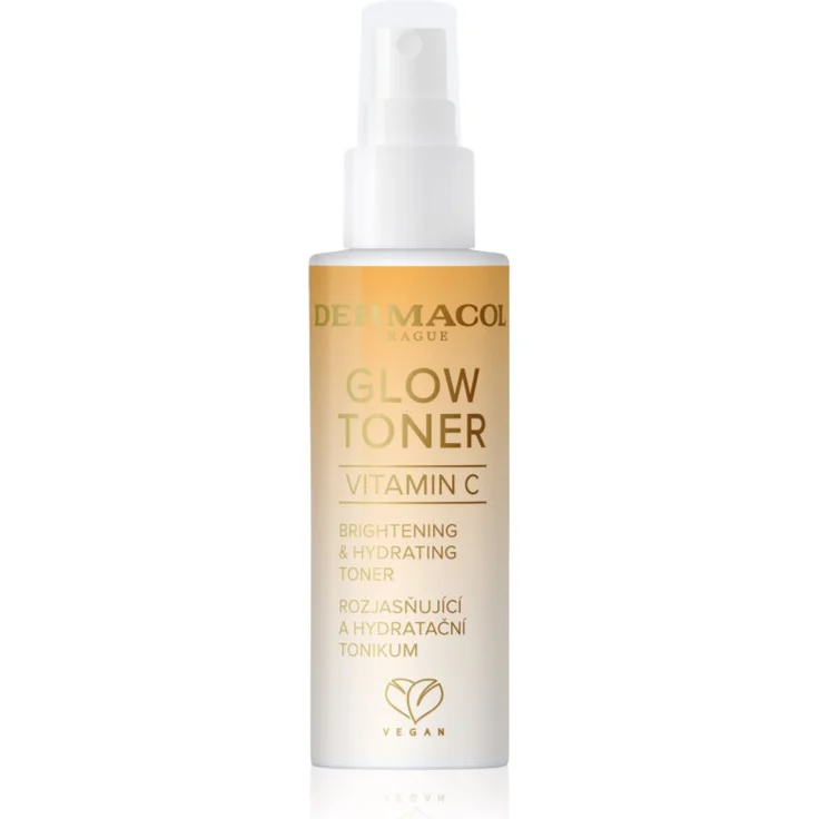 Dermacol Glow Toner Gesichtstonikum Spray, 100 ml für hydratisierte und strahlende Haut mit Vitamin C, vegan