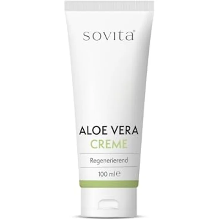 SoVita Aloe Vera Creme, feuchtigkeitsspendende Gesichts- und Nachtpflege mit Süßmandelöl, Vitamin E & Panthenol, leichte Textur, 100 ml