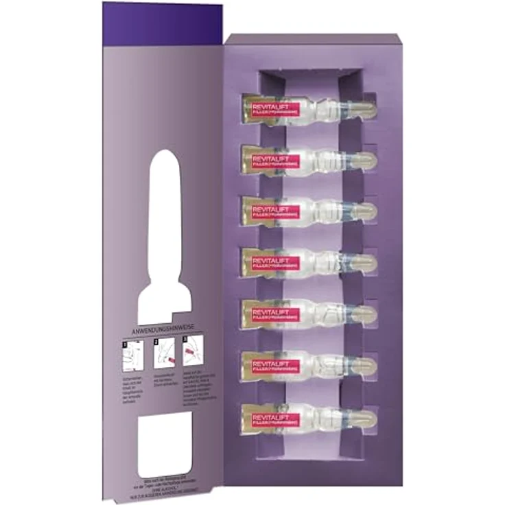 L'Oréal Gesichtsserum Revitalift Filler Hyaluron-Shots, 7-tlg. 9 ml, mit pflegender Wirkung  – Bild 5