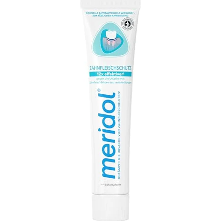 Meridol Zahncreme 75 ml, antibakterielle Zahnpflege, saubere & gesunde Zähne – Bild 2
