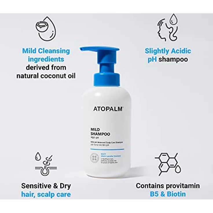 ATOPALM MLE Cleansing, extra sanftes Shampoo für empfindliche Kopfhaut, 300 ml - täglich anwendbar, reduziert Juckreiz und Haarbruch – Bild 3