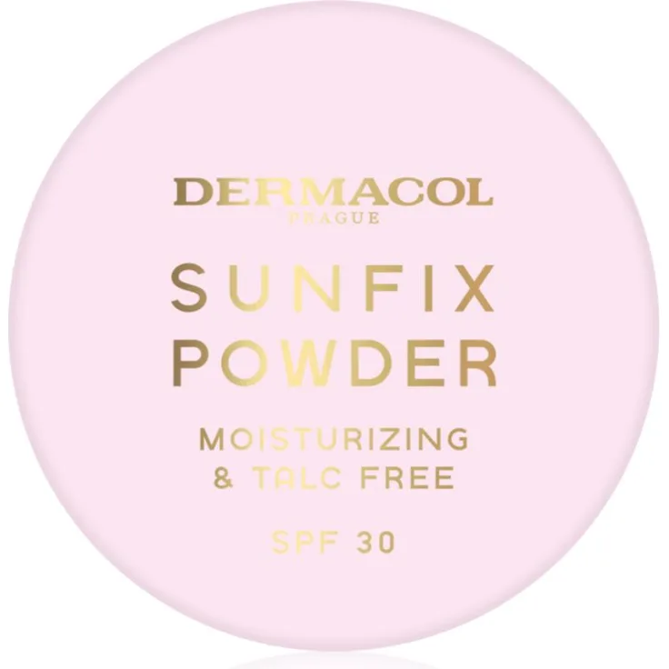 Dermacol SUNfix Powder, loser Puder mit SPF 30, 7.2 g, für mattes Finish und Make-up Fixierung